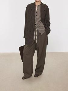 <span class=keywords><strong>Cardigan</strong></span> in maglia di lana arricciata a fila singola Multi-fibbia, maglione dimagrante Versatile autunno e inverno - Product Image 3