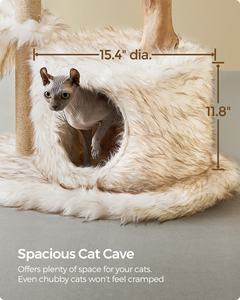 <span class=keywords><strong>Feandrea</strong></span> Condo pour chat de luxe de 48,4 pouces avec poteau à gratter, perchoir, tour à chat moderne, arbre à chat en bois - Product Image 6