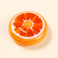 Voyage poche enfant adulte boîte à pilules créatif Portable Mini 7 jours hebdomadaire forme circulaire rotatif mignon fruits Style pilule boîte de rangement