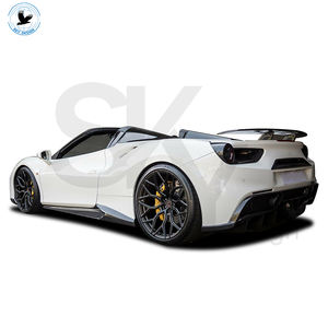 Faldones Laterales de Fibra de Carbono Seca para <span class=keywords><strong>FF</strong></span> 488 GTB Spider, Kit de Carrocería, Parachoques de Fibra de Carbono Nuevo con Recortes para Faros Antiniebla, Negros, Atornillables - Product Image 2