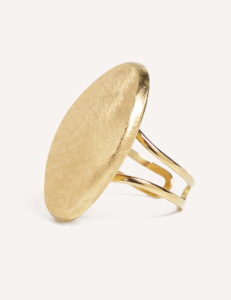 Anello alla moda in acciaio inossidabile spazzolato dorato YXQ R125 anello alla moda in acciaio inossidabile spazzolato dorato - Product Image 2