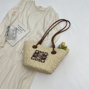 Bolso <span class=keywords><strong>de</strong></span> mano tejido <span class=keywords><strong>de</strong></span> paja a la moda <span class=keywords><strong>de</strong></span> verano para mujer, bolso <span class=keywords><strong>de</strong></span> gran capacidad, lona <span class=keywords><strong>de</strong></span> plástico para vacaciones en la <span class=keywords><strong>playa</strong></span> para bolso <span class=keywords><strong>de</strong></span> ganchillo - Product Image 3