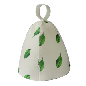 قبعة ساونا بشعار مخصص مطرزة من الصوف لاستخدام غرفة الساونا - Product Image 5