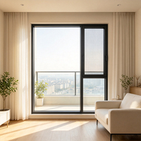 Ventana Abatible Moderna de Aluminio con Aislamiento Térmico y Acústico, Doble Acristalamiento, Tamaño Personalizado, para Dormitorio, con Certificación Energy Star
