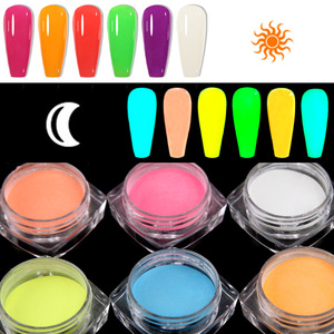 Polvo de Uñas Iridiscente Brillante Ultrafino Luminoso Perlado de Alto Brillo en 12 Colores Neón, Venta Caliente - Product Image 5