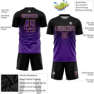 Camiseta de Fútbol Personalizada con Degradado, Transpirable, Sublimada, con Nombre y Número Personalizados, Cuello Redondo, 180g, Ropa Deportiva - Product Image 1