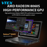 Ordinateur portable robuste 15,6 pouces 4G LTE, processeur Ryzen AI Max 395, 126 TOPS, 64 Go LPDDR5, 512 Go SSD, Type-C, double batterie, IP65, ordinateur portable industriel