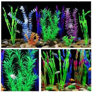 9 Pak Grote Aquariumplanten Kunstmatige Waterplanten, Simuleer Planten En Aquariumlandschap Levendig (12Inch) - Product Image 4