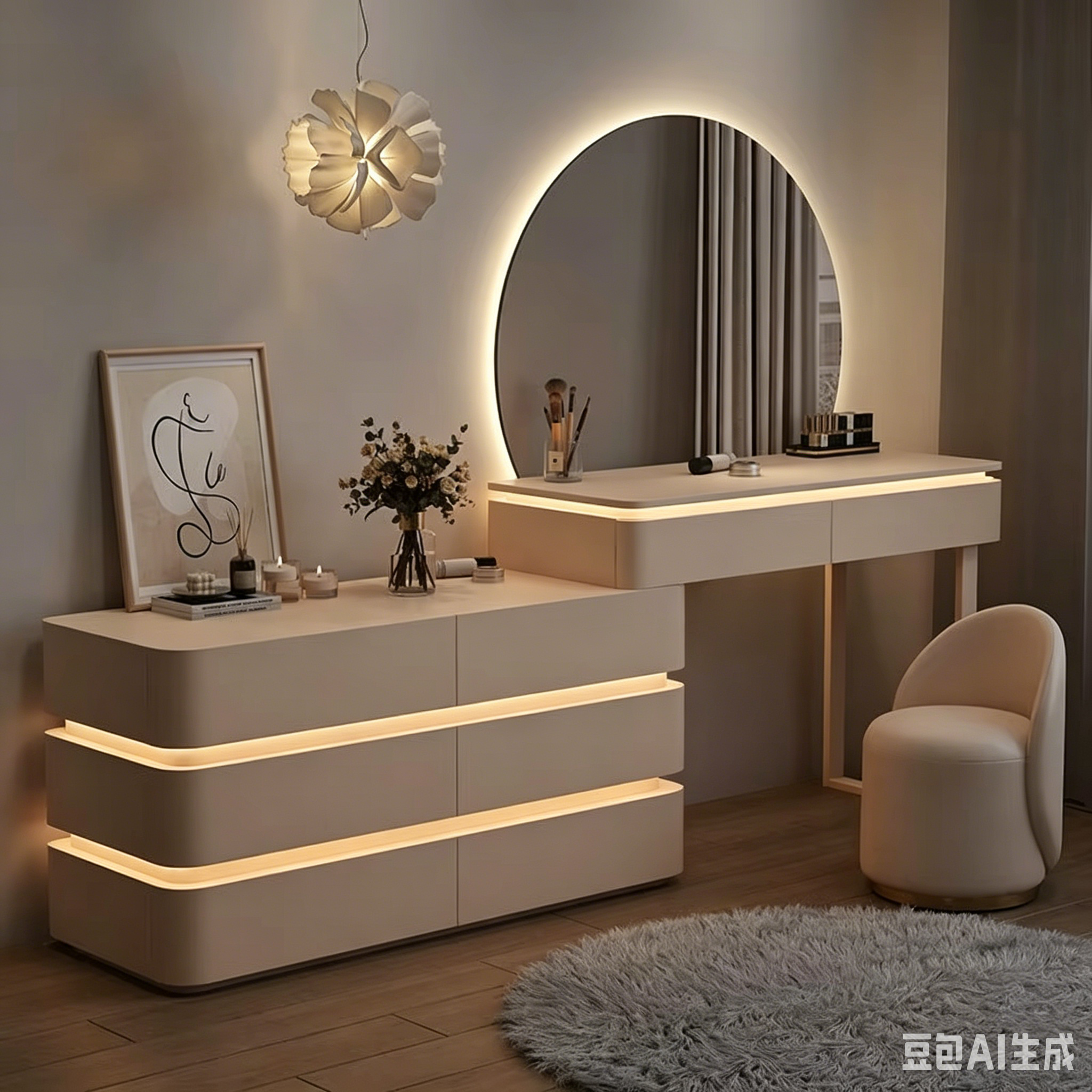 Armoire blanche à 6 tiroirs
