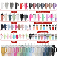 Grosir Custom 40 oz Adventure Stainless Steel Double Wall Vacuum Metal Cup Travel Coffee Mug 40oz Tumbler Dengan Pegangan
