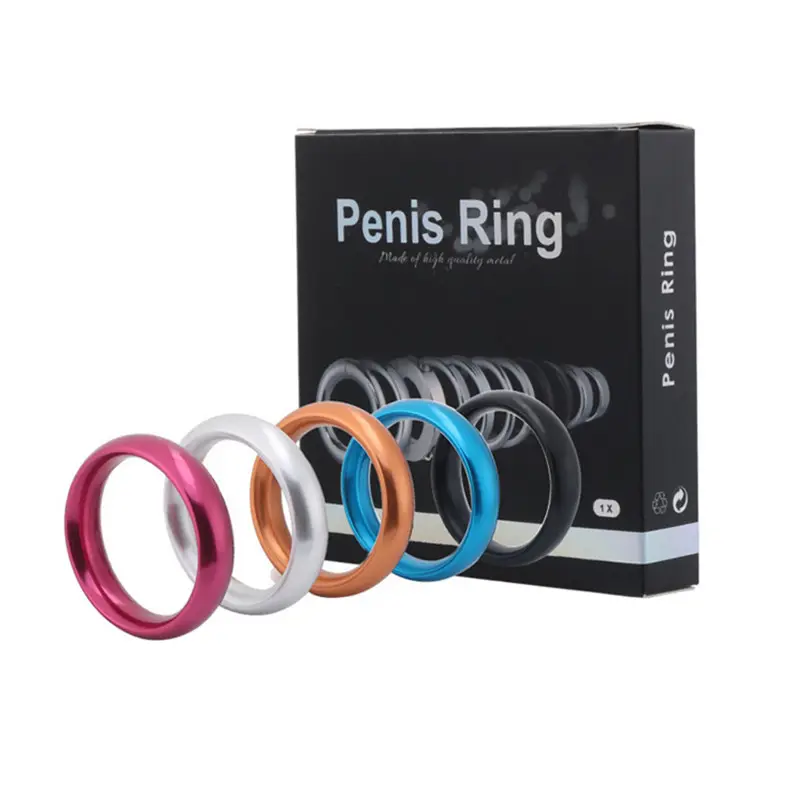 Adult Men Exercise Use Penis Ring Aluminum Alloy Three Size Sex Cock Ring Toy for Man