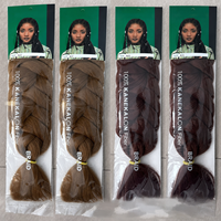 Vente en gros de tresses au crochet en cheveux synthétiques, 41 pouces 165g Yaki pré-étirées EZ Jumbo, couleurs unies et mélangées