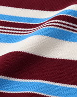 Haut en tricot rayé personnalisé pour femme, col rond, manches courtes, bordeaux, blanc, bleu, bordure contrastée, pull, service ODM