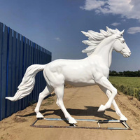 Statue de cheval décorative grandeur nature pour centre commercial, cheval de carrousel en fibre de verre doré grandeur nature à vendre