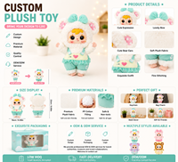 Collection en gros de poupées en peluche douces originales pour enfants, dans des boîtes mystères sur le thème des animaux de compagnie, directement de l'usine