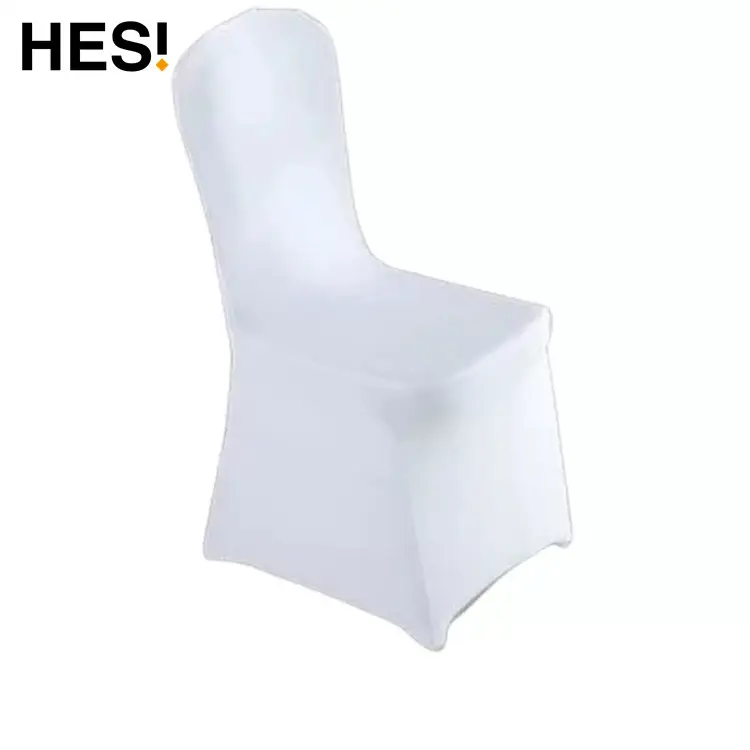 Fundas de LICRA plegables para asiento de banquete, cubiertas de silla para boda, baratas, color blanco