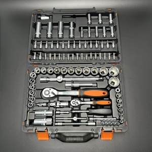 94 Pieces <b>1</b>/<b>2</b> <b>1</b>/4 3/8 Inch Drive Metric Socket Flank Drive Socket Wrench Impact Sleeve Set Set With <b>Ratchet</b> Handle For Repair - Product Image 2