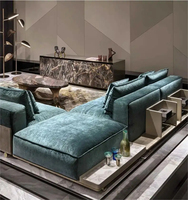 Fabricant de luxe léger en coton et tissu MIcrofibre canapé en lin Villa appartement hôtel mobilier design haut de gamme