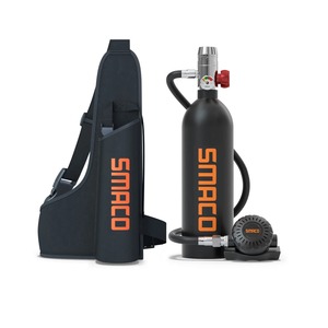 Tanque de Buceo Mini SMACO S400 de 1L, Cilindro de Aire Portátil para Buceo de 200 Bares con Manómetro para Actividades Subacuáticas y Snorkel - Product Image 1