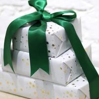 Rouleau de papier cadeau numérique 100 GSM en pâte de bois recyclable et écologique, double face, motif feuille d'or personnalisé, pour emballage artistique spécial