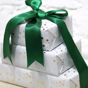 Custom Gold Foil <b>Pattern</b> Double-Sided Metallized Eco-Friendly Recyclable Art <b>Paper</b> Gift Wrap Roll 100GSM Offset Packaging - Product Image 3
