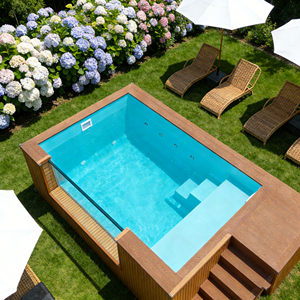 Piscine hors sol avec terrasse en bois et système de filtration multi-étages pour une maintenance de l'eau claire - Product Image 3