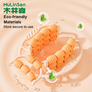 MuLinSen baru 18 roda 29 roda pijat tubuh otot rileks plastik cincin tipis klip kaki tongkat pijat Yoga rol otot - Product Image 4