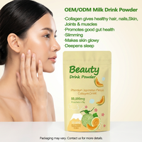 Poudre de collagène OEM pour femmes, saveur melon et fraise, soin de la peau, collagène hydrolysé de qualité supérieure, complément vitaminique
