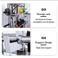 Machine de musculation multifonction tout-en-un Smith avec poulies doubles réglables, machine à squats en acier tubulaire Tornado Fitness