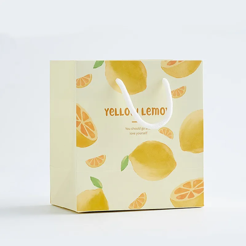 Sac en papier uni pour fruits, citron, pamplemousse, avocat, fabriqué à Yiwu, style coréen