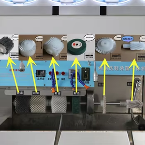Lavatrice per scarpe commerciale con spazzole per la pulizia delle ruote - Product Image 5