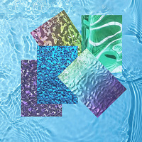 Panneau mural et de plafond en acier inoxydable corrugué de série 300, personnalisé, 201, 304, 316, laminé, feuille colorée à effet d'ondulation d'eau