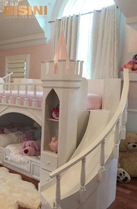 <span class=keywords><strong>Cama</strong></span> Infantil de Madera Maciza <span class=keywords><strong>Estilo</strong></span> Francés con Diseño de Castillo de Princesa y Calabaza - Product Image 4