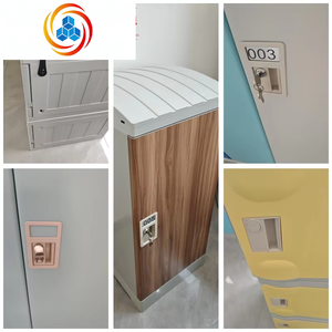 Muebles Escolares Modernos de Tamaño Pequeño, Armario con Casilleros de Plástico o Madera en Varios Colores para Jardín de Niños, Ensamblado con Tipo de Cerradura Opcional - Product Image 4