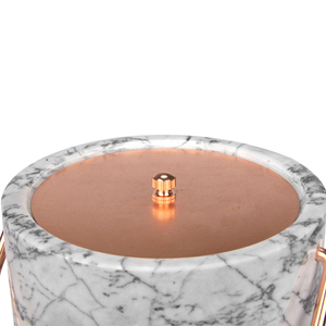 ตู้แช่ไวน์หินอ่อนสีขาวเทาพร้อมฝาปิดและหูจับโลหะ - Product Image 2