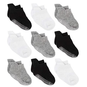 6 pares de <span class=keywords><strong>calcetines</strong></span> tobilleros antideslizantes para bebé, <span class=keywords><strong>calcetines</strong></span> finos de algodón de malla transpirable de verano con agarres antideslizantes para niños pequeños y niñas - Product Image 2