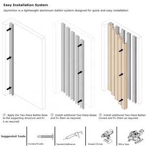 Clôture en panneaux de bardage métallique en aluminium blanc de 40 mm x 40 mm, 7,5 mètres, 12 pouces, 2 pièces - Product Image 5