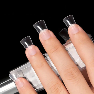 504/120 ชิ้น ปลายเล็บปลอมทรงปากเป็ดสั้น สีธรรมชาติใส เหมาะสำหรับงานอะคริลิกตกแต่งเล็บ - Product Image 2