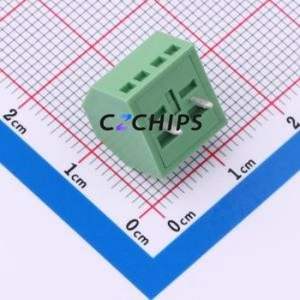 DB127S-5.0-2P-GN-S Screw Terminal Block Through hole Component (THT),P=5mm Connector 1x2P 5mm Green Through Hole - Product Image 2