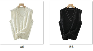 V领针织背心 - Product Image 2