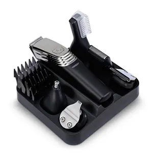 Kemei-5900 6 In 1 yeni yıkanabilir şarj edilebilir saç düzeltici elektrikli saç düzeltici jilet tıraş makinesi sakal düzeltici erkekler saç kesim makinesi