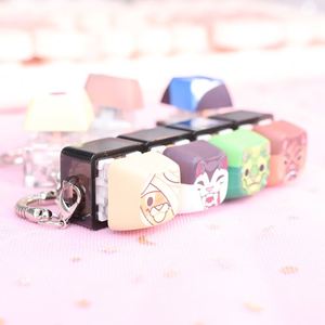 Llavero LED Cuadrado Personalizado con Sonido Creativo, Lindo Llavero de Acrílico con Diseño de Dibujos Animados, Clicker Antiestrés, Regalo de Plástico Impermeable - Product Image 5