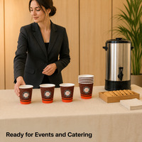 Kleine 2,5 oz papieren bekers met aangepast logo, wegwerp espresso proefbekers voor café, restaurant, hotel, evenement