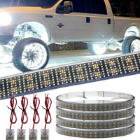 Kit de feux de roue blanc pur à 7 rangées 17 pouces jante lumière Led bande de feux de roue étanche pour camion levé F150 F250 F350