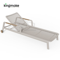 Chaise longue d'extérieur haut de gamme pour projets hôteliers, mobilier de patio imperméable, chaise longue de plage, transat de piscine pour villa