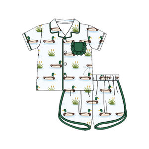 GSSO3512 Conjuntos de verano personalizados con estampado de patito para niñas, ropa infantil al por mayor, conjunto de ropa para niñas de manga corta - Product Image 2