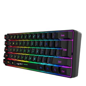 Clavier de jeu AZERTY blanc avec disposition arabe, clavier de jeu rétro punk USB filaire LED, design personnalisé - Product Image 1