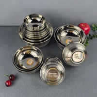 Yolecen 304 bol en platine en acier inoxydable épaissi pour soupe de nouilles instantanée cantine école ménage-pour salade froide oeuf