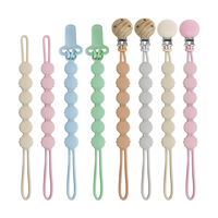 Attache-tétine en silicone anti-chute pour bébé, motif animal de dessin animé, qualité alimentaire, sans PVC ni BPA, pour apaiser les nourrissons de 0 à 12 mois