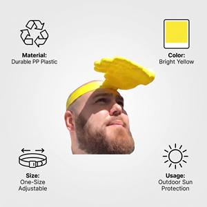 Visera de Mano Novedosa, Divertida Gorra con Protección Solar en Forma de Palma para Fiestas en la Playa y Festivales, Sombrero de Disfraz de Verano Ajustable Unisex - Product Image 5